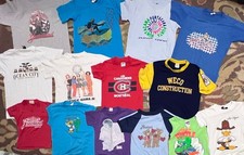 VINTAGE T SHIRT LOT MIXED YOUTH SIZES 1970s - 1999 OF 14 ELVIS SPICE GIRLS CUTE