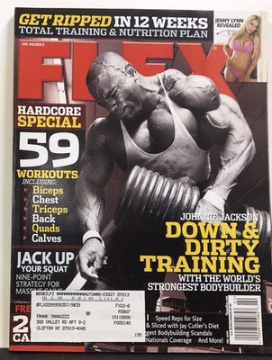 FLEX bodybuilding magazine FEBRUARY 2006 , Johnny Jackson/ Jenny Lynn.
