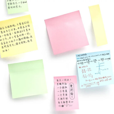 Sticky Post It Notes Removable Neon 76x76 Bright Memo Pads