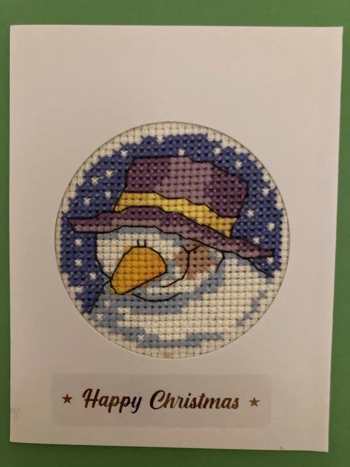 Completed Christmas Cross Stitch Cards X 4 - Image 3 of 4