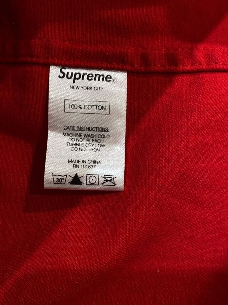 Supreme 13FW PINSTRIPE TWILL PARKA Jacket M Cotton RED Stripe thumbnail 4