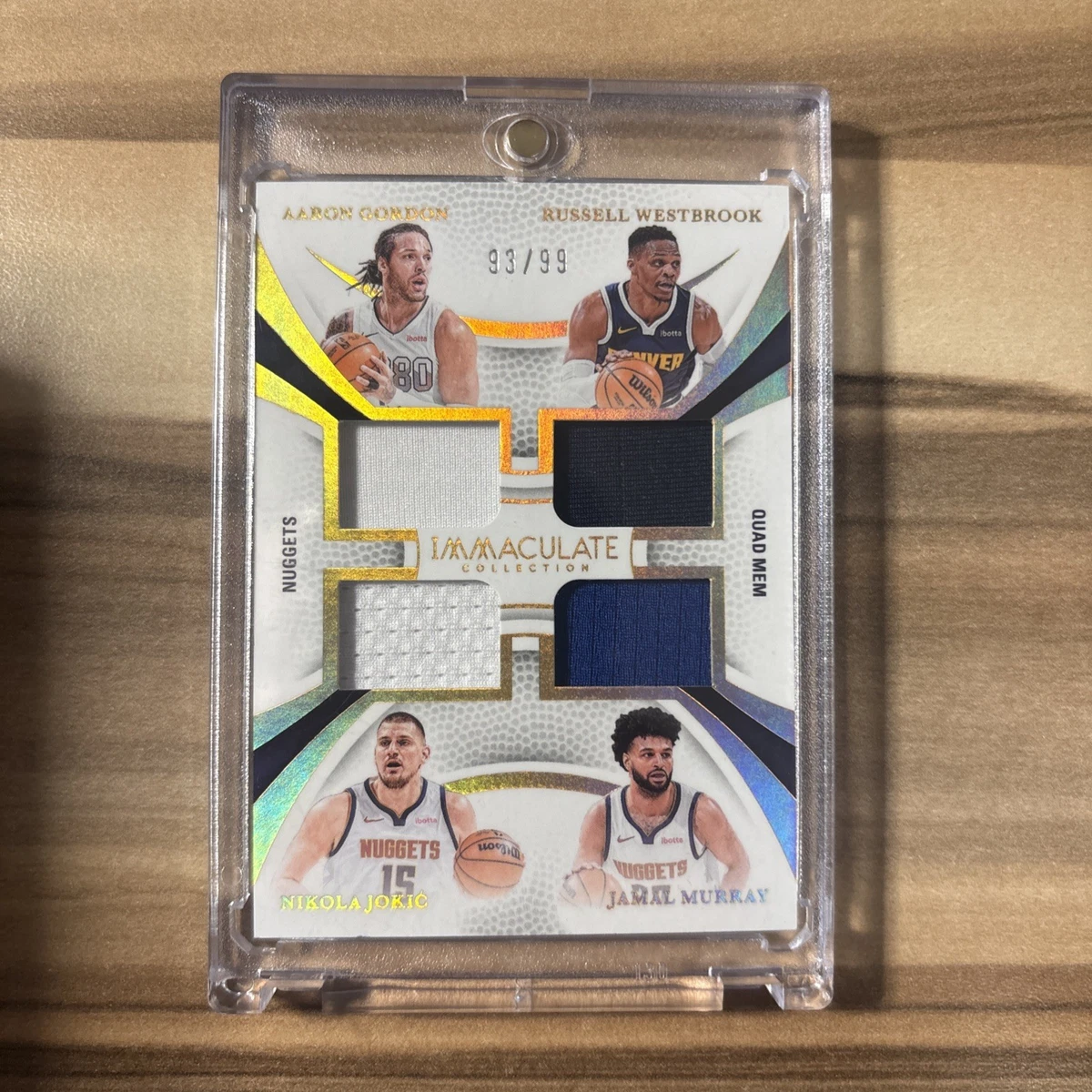 Panini Immaculate Nuggets Quad Mem /99 – Jokić, Westbrook, Murray & Gordon