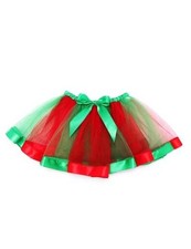 Rainbow Tutu Skirt Layered Ballet Tulle Dance Tutu Adult One Size Green Red