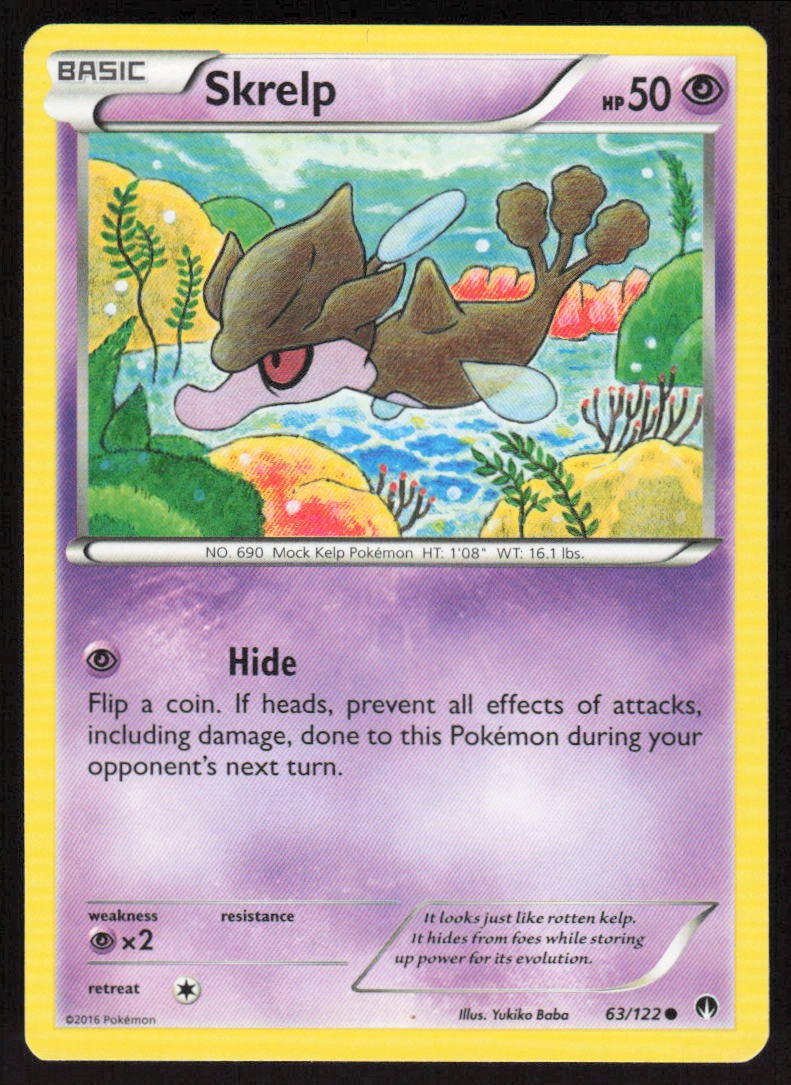 Pokemon Skrelp Common 63/122 XY - BREAKpoint LP