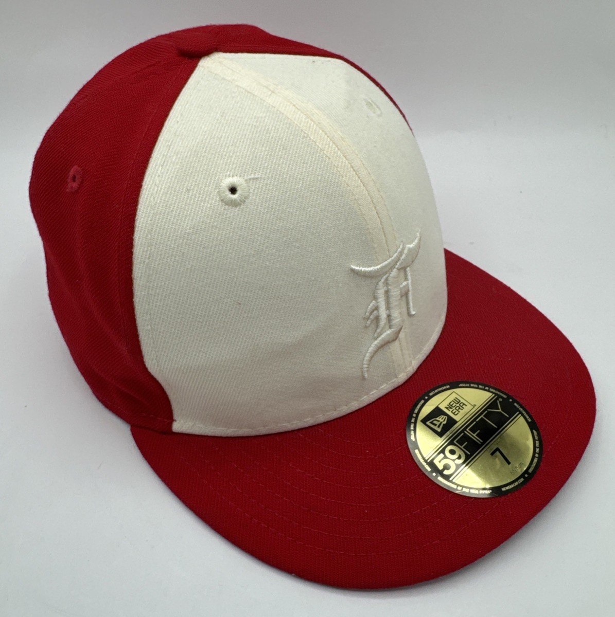 Fear of God Essentials New Era 59FIFTY Fitted Hat Cap Red Size 7