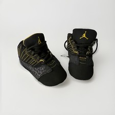 Air Jordan Baby Shoes Black Yellow Size 3C Toddler No Box Used Good 2007