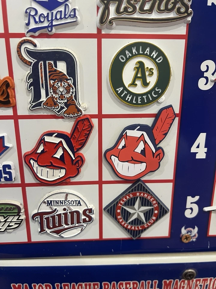 DE COLECCIÓN MLB RETRO CLEVELAND INDIOS TABLA DE PIE DE GOMA NEVERA IMÁN 2025 NUEVO Foto 2 de 4