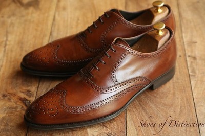 Russell & Bromley hellbraune Leder Oxford Brogue Schuhe Herren UK 10 US 11 EU 44