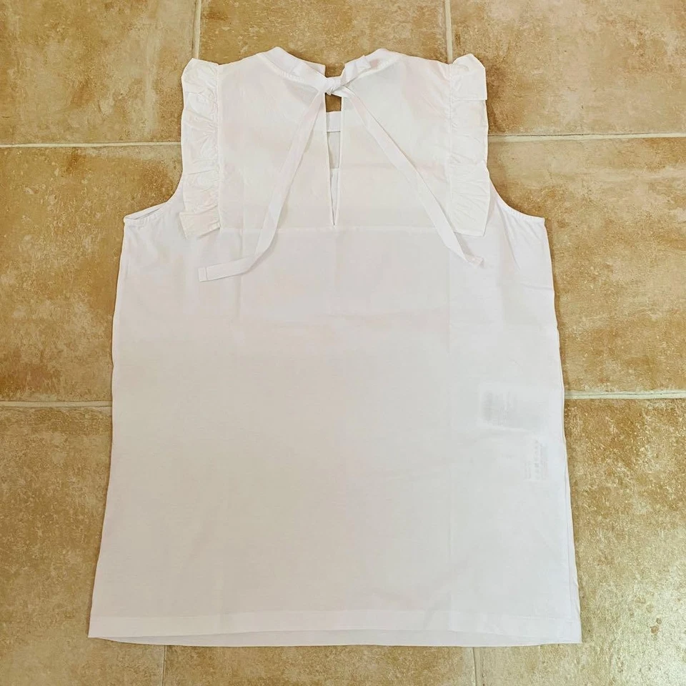 CAMISETA USADA PRADA CON VOLANTES, MEDIANA MUY BUENA Foto 4 de 4