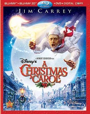 Disneys A Christmas Carol (Blu-ray/DVD, 2010, 4-Disc Set, 3D Includes Digital...