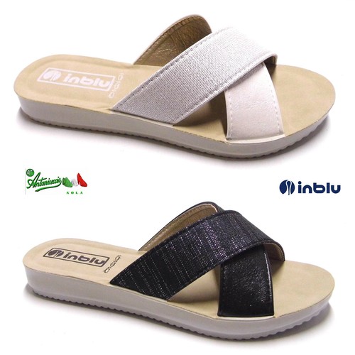 INBLU pantofole ciabatte donna incrociate basse morbide comode mare città  BM 31 | eBay