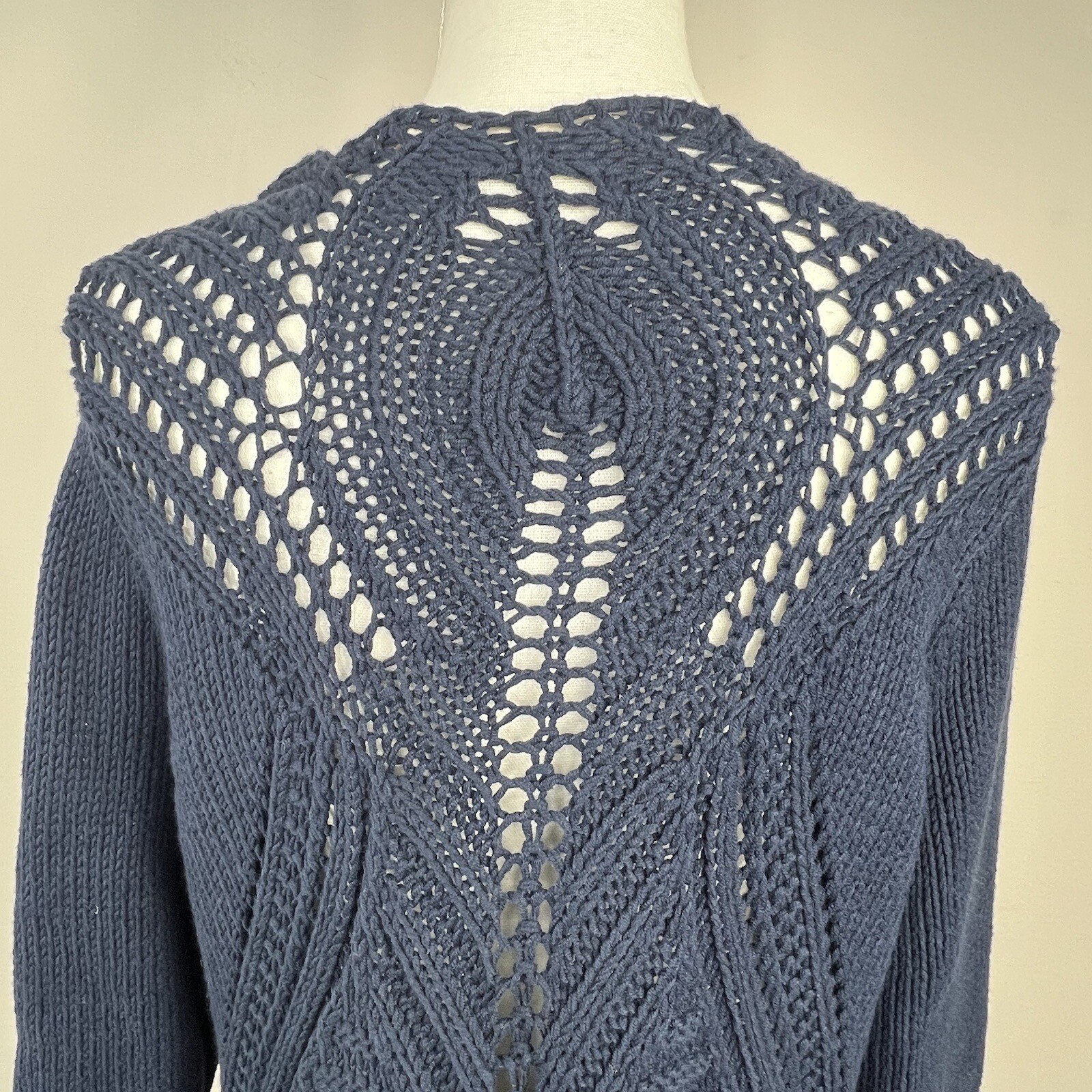 Soft Surroundings Navy Blue One-Button Cardigan S… - image 10