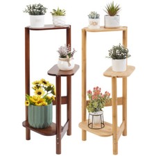 Wisfor 3 Tier Bamboo Plant Stand Corner Plant Shelf Rack Pot Holder Display Rack
