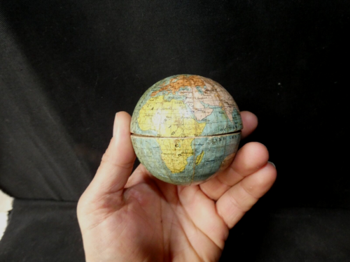 Mappemonde miniature globe terrestre fin XIX début XX Z&B M13 - Afbeelding 1 van 9