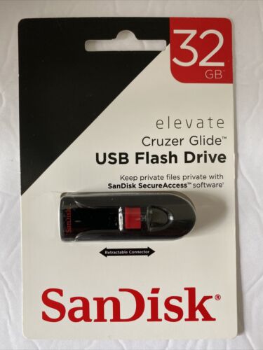 SanDisk 32GB Cruzer GLIDE USB Flash Elevate 2.0 - Picture 1 of 5
