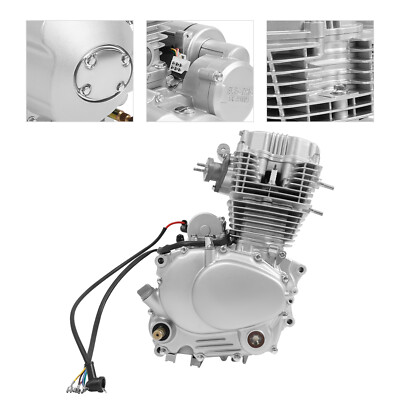 Dirt Bike Atv Engine Motor 4 Stroke 250cc W/ 5 Speed Transmission Electric Start