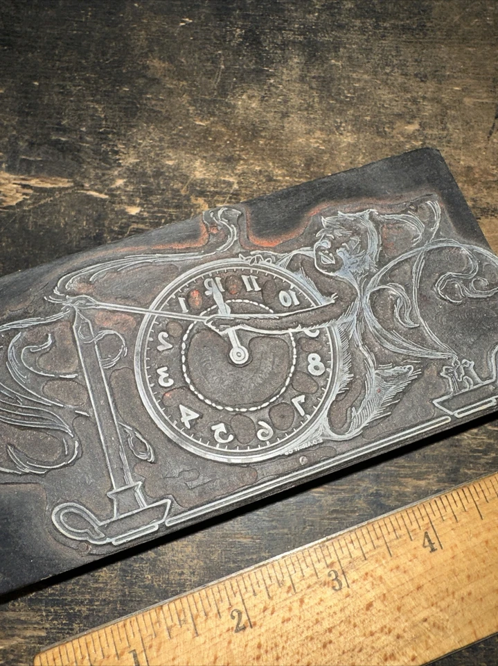 Printing Block “ Happy Kid Lighting a Candle “ Nice Image!! - Image 3 of 4