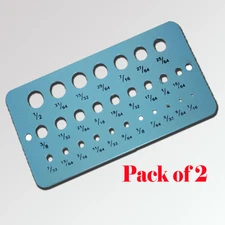 2X Drill Bit Bolt Wire Size Gauge Size Index Diameter SAE Standard Fractional 