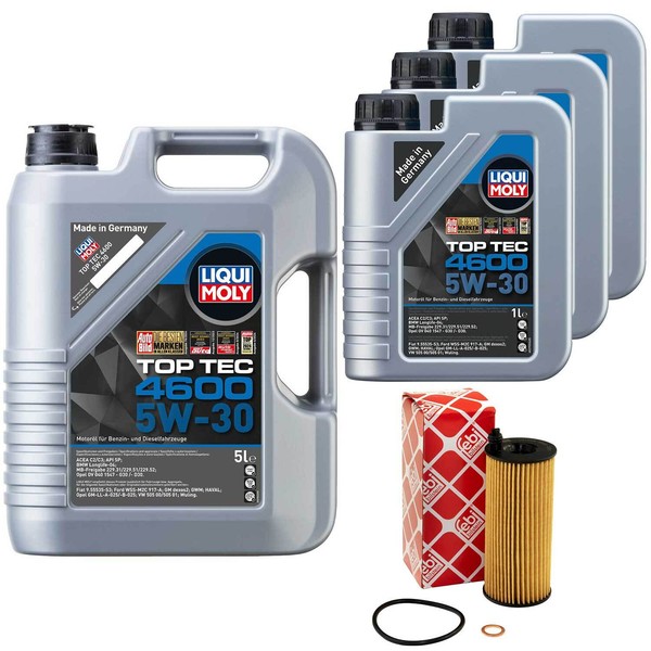 MotoröL Set Top Tec 4600 5W-30 8 Liter + ÖLfilter FüR BMW 5Er 530D 7Er 740D F01-image