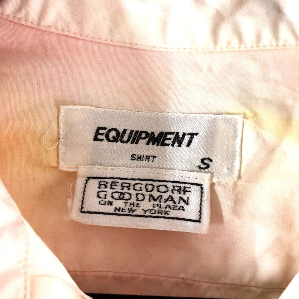 Camisa Equipment Bergdorf Goodman Para Hombres De Colección Con Botones Tie Dye Rosa Azul S Foto 4 de 4