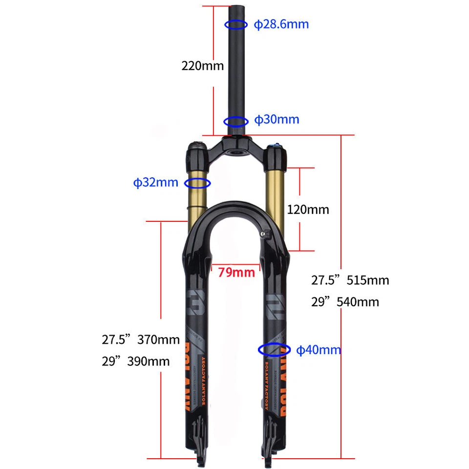 Suspension Forks Mountain Bike Suspension Fork 26/27.5/29 Inch MTB Bicycle UK - Image 4 of 4