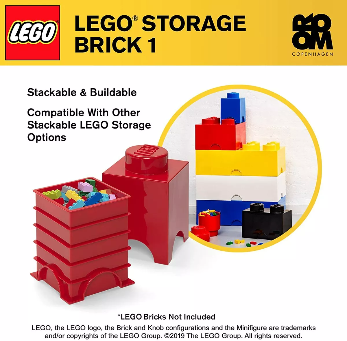 Lego - Storage Brick 1, Red