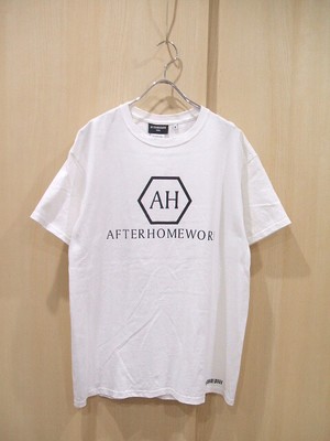 AFTERHOMEWORK Short-sleeved logo T-shirt size M cotton White black  