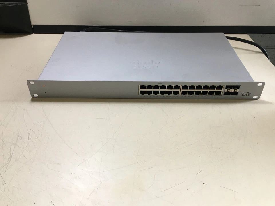 UNCLAIMED CISCO MERAKI MS120-24P-HW 24-PORT GIGABIT CLOUD MANAGED PoE SWITCH