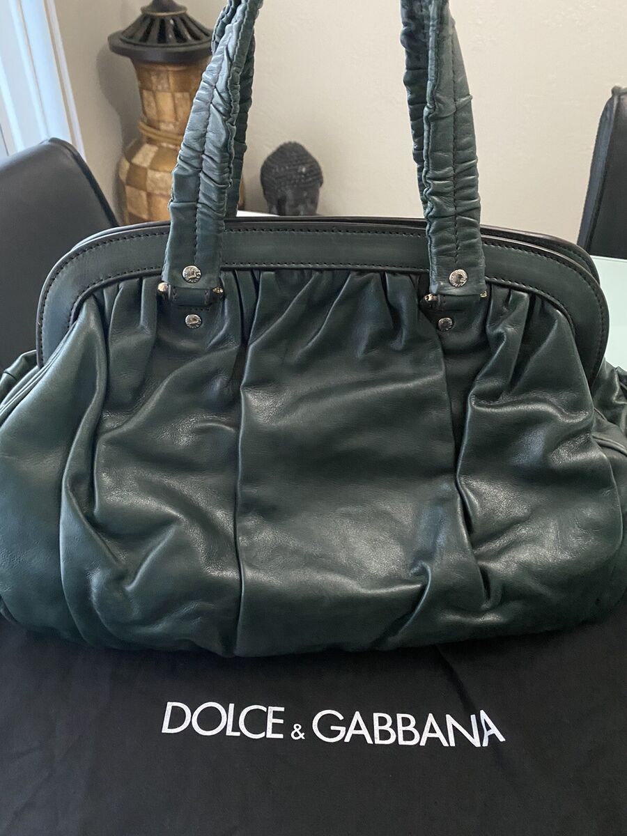 Authentic Green Leather DOLCE & GABBANA Miss Curly Handbag Authentic Green Leather DOLCE & GABBANA Miss Curly Handbag