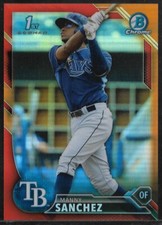 2016 Bowman Chrome #BCP-28 Manny Sanchez ORANGE REFRACTOR 12/25 - Free Ship!