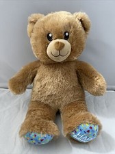 Build a Bear Happy Birthday 15" Plush Tan Teddy Blue Confetti Celebrate BAB Nice