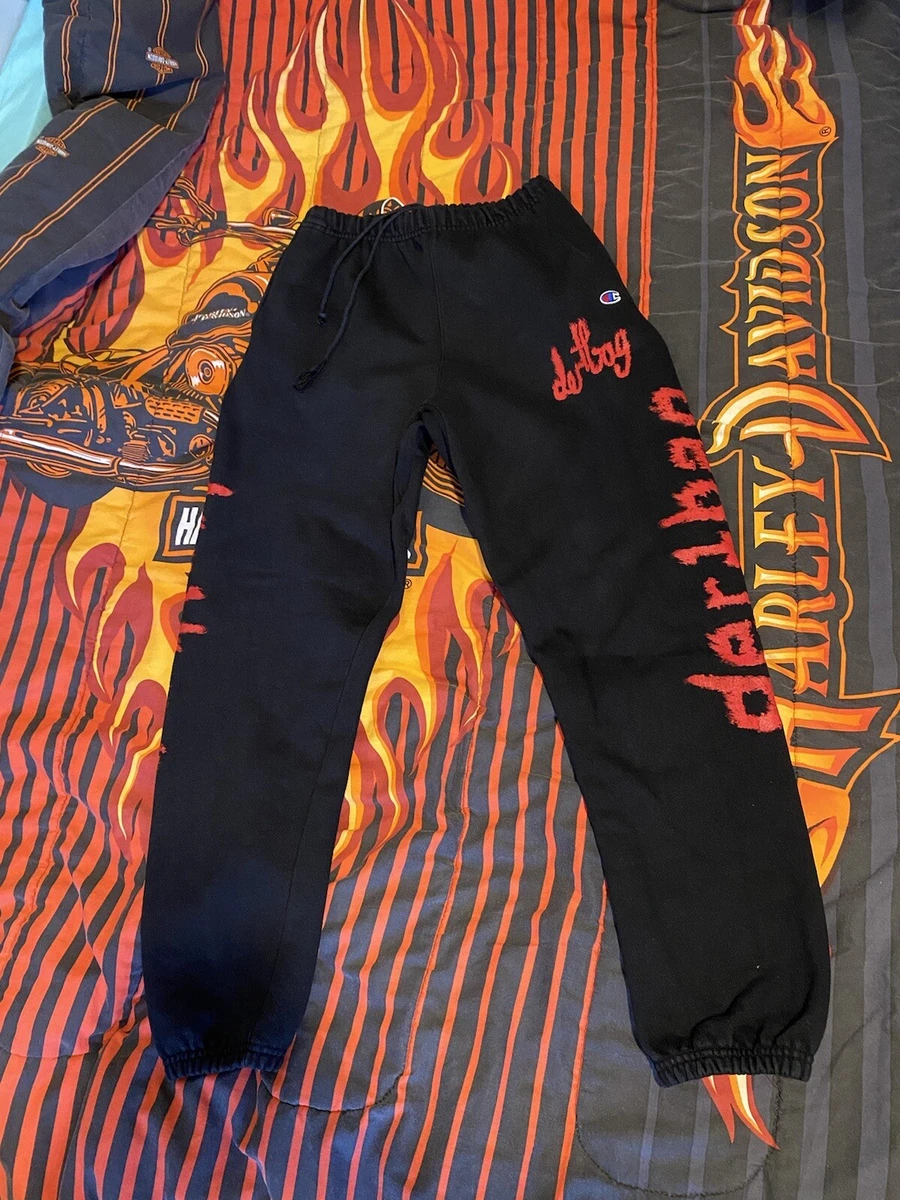 dertbag flame connect logo sweatpants champion reverse weave size medium RARE
