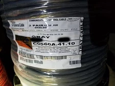 General Cable/Carol C0560A 18/2P Shielded Twist Pair PLTC Tray Cable 105C /50ft