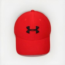 Under Armour Baseball Cap Youth XS/Small Red Classic Fit Stretch Fit Hat