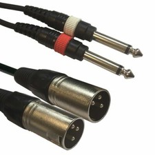 ADAPTER KABEL 2x  Klinke 6,3mm auf 2x XLR mal...