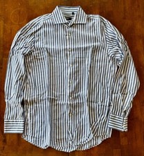 Hugo Boss Men's Slim Fit Blue Cotton Long Sleeve Shirt 16/41 Spread Collar