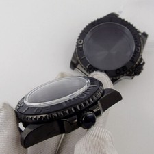 40mm Black PVD Case Domed Sapphire Glass Fit NH34A NH35A NH36 Automatic 20ATM