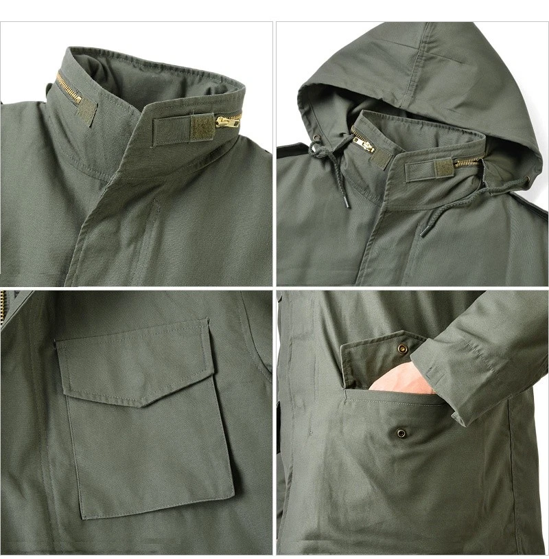 M-65 Field Jacket Olive Drab OD GREEN US Army Vet Navy Seabees Military Veteran image 4