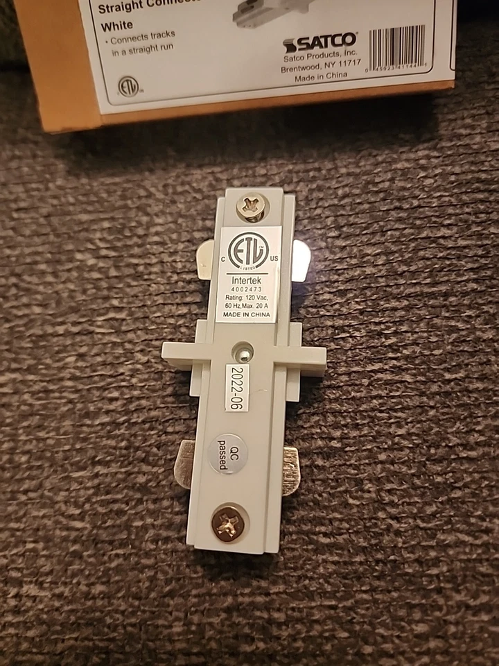 SATCO TP144 белый мини прямой разъем для Track LightingSATCO TP144 белый - Изображение 3 из 3