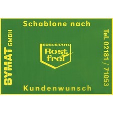 Schwei&szlig;kraft Langzeitschablone 1/2 DIN A4, Nutzfl&auml;che 257 x 85 mm, Kunststoffrah