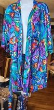 Rose Marie Reid Vintage 1980s Swimsuit Cover-up Short Robe Size Medium USA