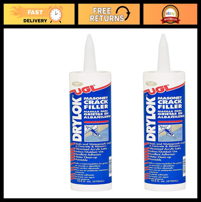 10.5 Oz Masonry Crack Filler - Waterproof, Durable Repair Solution (Pack of 2)
