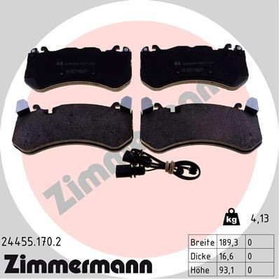 Bremsbelag Satz Bremsscheibe Scheibenbremse Zimmermann Vorne für Audi A6 C6