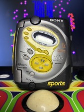 Sony Sports Walkman WM-FS221 Cassette AM/FM Radio MEGA BASE FULLY WORKING