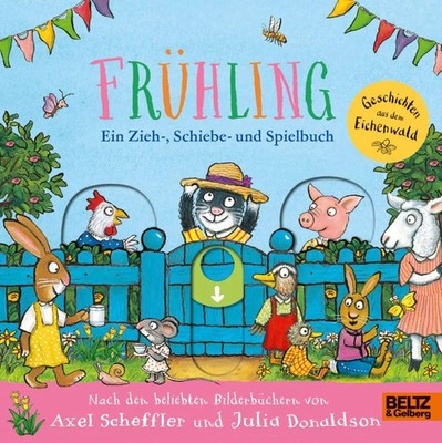Frühling. Geschichten aus dem Eichenwald | Ein Schiebe-, Zieh- und Spielbuch