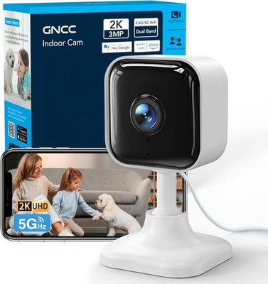 2K Indoor for Home, Pet 2.4g/5g WiFi, Mini Dog Cam with App, Motion Detection...