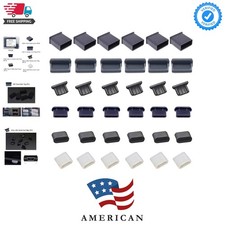 36 PCS 6 Types USB Anti Dust Cover Plugs, Silicone Soft Micro USB Cap Port Pr...