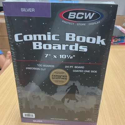 BCW 100 Silver Book Boards 7'' x 10 1/2''