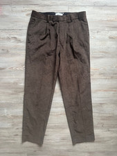 topman chords trousers size 32x32 brown designer dress pants