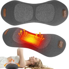 3-in-1 Electric Lumbar Pillow for Bed Chair Back Massager with Heat Vibration